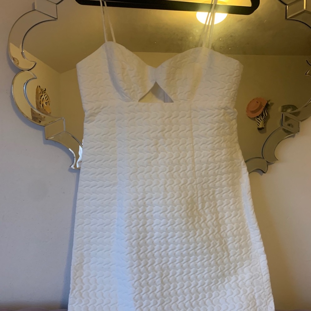 Milly White cutout dress